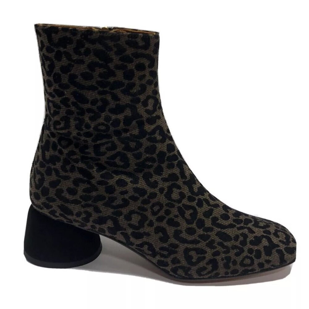 Castaner Women’s Marron Black/Brown Animal Print Booties, Size 5M EUR35